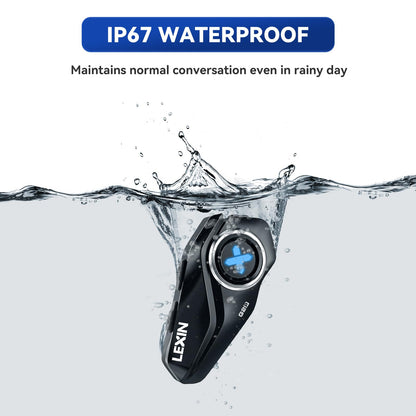 LEXIN G2P Motorrad Bluetooth Headset für 2 bis 6 Personen, Doppelpack