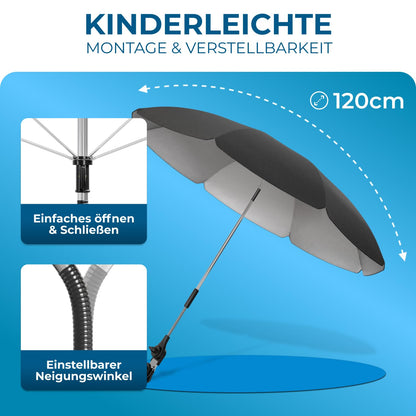 STYNGARD Stuhl-Sonnenschirm SAN FRANCISCO mit Universal-Klemme UV 50+