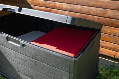 Maury's Gartenbox Kunstharz 340L - Anthrazit Holzoptik