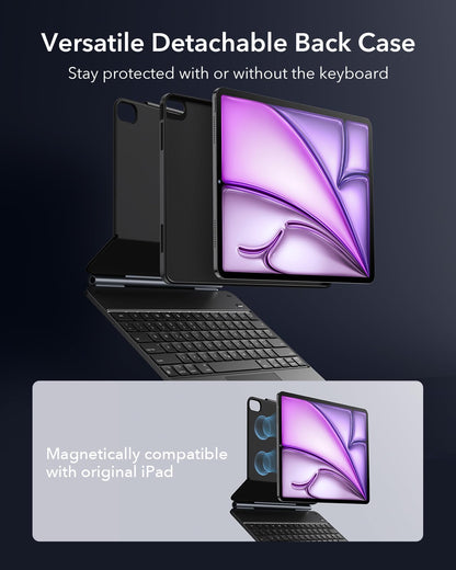 ESR iPad Air 13" M3 Tastaturhülle Rebound 360 - Schwarz