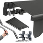 STEELSØN Kestria Gelenkarmmarkise 200 x 150 cm Anthrazit mit Kurbel, Polyestertuch und Aluminium-Gelenkarme
