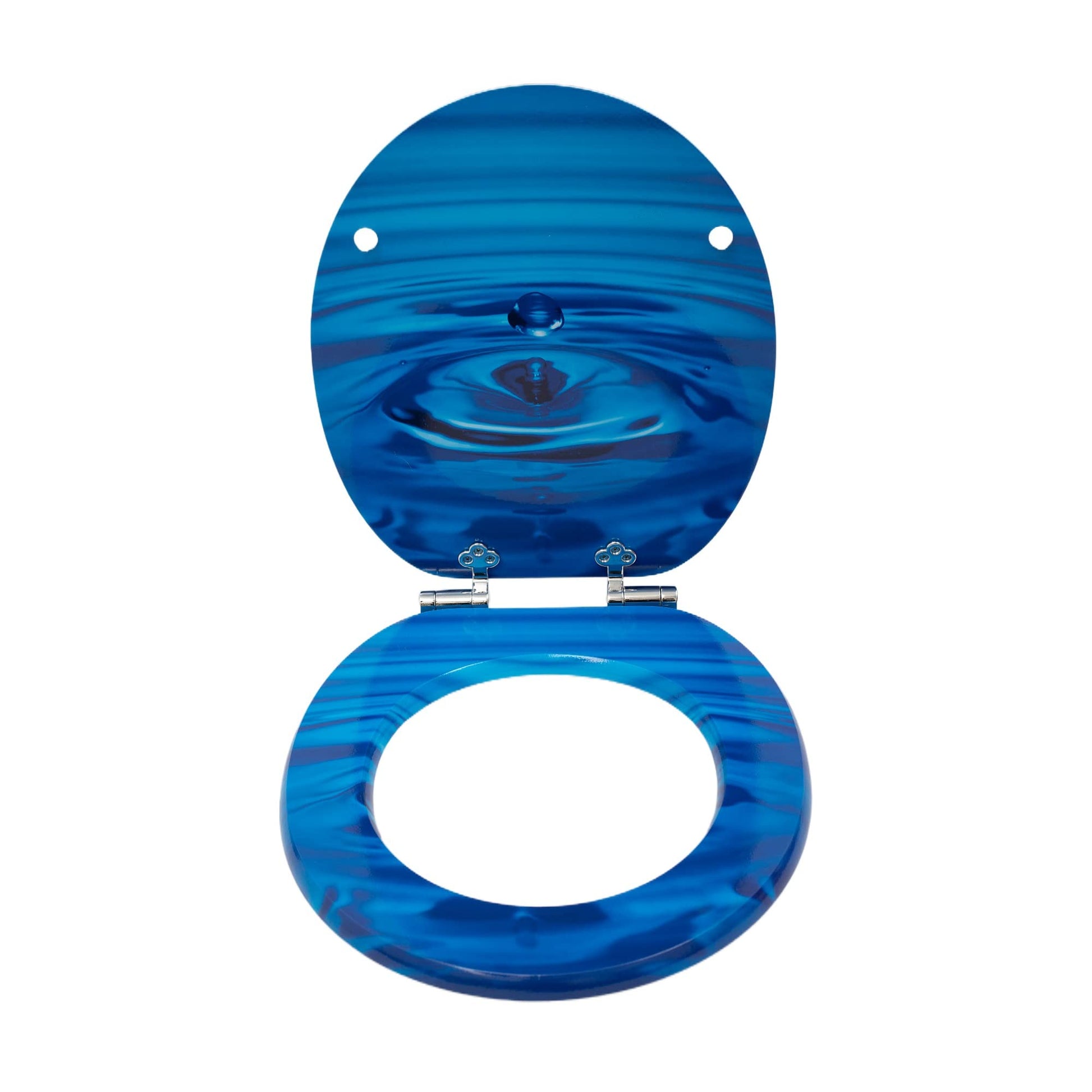 SINOBATH WC-Sitz mit Absenkautomatik, MDF, antibakteriell, Navy Blau mit Softclose-Funktion