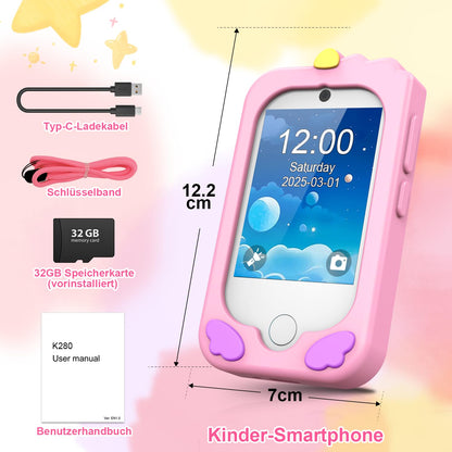 CHAKEYAKE Kinderkamera mit Dual-Kamera und 2,8-Zoll-Touchscreen