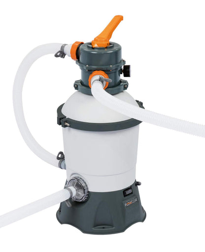 Bestway Flowclear Sandfilteranlage 58515, 3.028 l/h, Grau, Filtertank mit Manometer