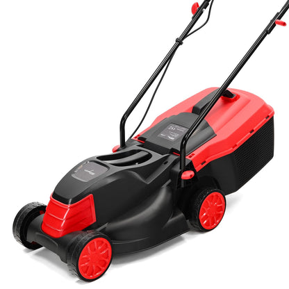 LEHMANN Elektro-Rasenmäher 1200 W, 32 cm Schnittbreite, 25 L Fangkorb in Schwarz/Rot