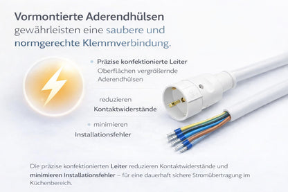 TK Industrie Power Splitter Herdverteiler 2 m für Herd und Kochfeld