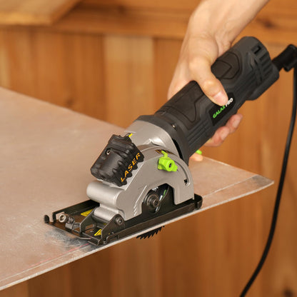 GALAX PRO Mini-Kreissäge 580W mit Laserführung und 3 Sägeblättern 85mm