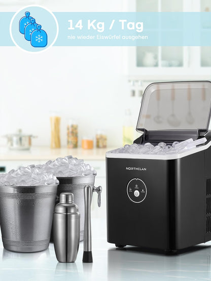 Eiswürfelmaschine Testsieger 2024 – 14kg Geräuscharmer Ice Maker