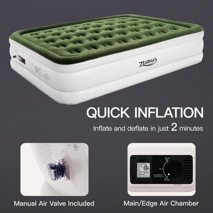 Zearna Luftbett 2 Pers. – E-Pumpe, Selbstaufblasend, 203x152x46 cm