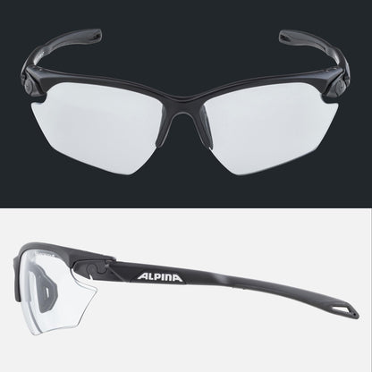ALPINA TWIST FIVE S HR V selbsttönende Sportbrille – black matt