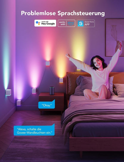 Govee RGBIC LED Wandleuchte Innen – Alexa, WiFi & Deko