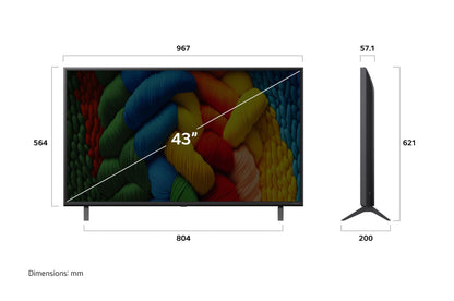 LG 43NANO80A6B 4K NanoCell AI TV 43 Zoll (Modell 2025)