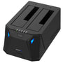 SABRENT EC-HD2B 2-Bay Festplatten-Dockingstation USB A 2,5/3,5 Zoll mit ABS-Gehäuse und blauer Kontrollleuchte