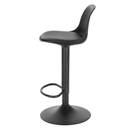 EUGAD Barhocker 2er Set drehbar höhenverstellbar PU Schwarz