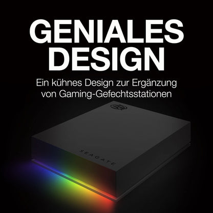 Seagate FireCuda Gaming HDD 5TB, tragbare externe Festplatte, USB 3.2