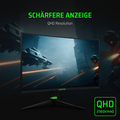 Aryond A32 V2 Curved Gaming Monitor - 32 Zoll QHD 180Hz