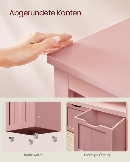 VASAGLE LHS380R02 Kinderregal Spielzeugaufbewahrung - Pastellrosa