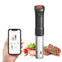 Inkbird ISV-200W Sous Vide Stick - 1000W App-Steuerung, schwarzer Tauchsieder für präzises Garen im Wasserbad.