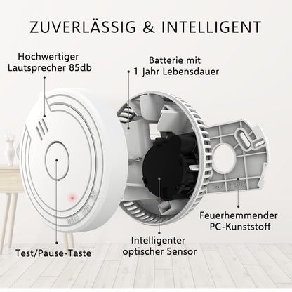 ELRO FS1801 Rauchmelder EN14604 konform – 10 Stück