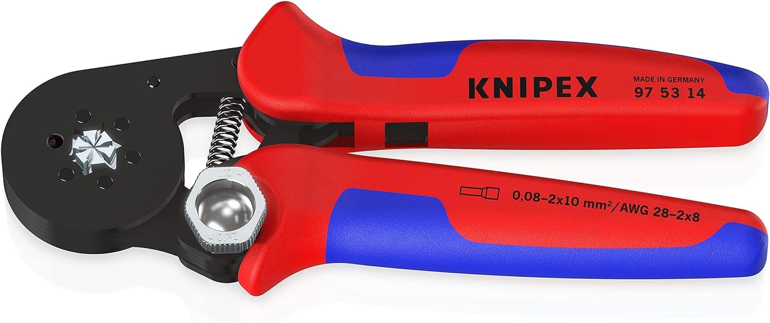 KNIPEX Aderendhülsen-Crimpzange selbsteinstellend 180mm - 97 53 14. Verpresst Aderendhülsen an Leiterenden.