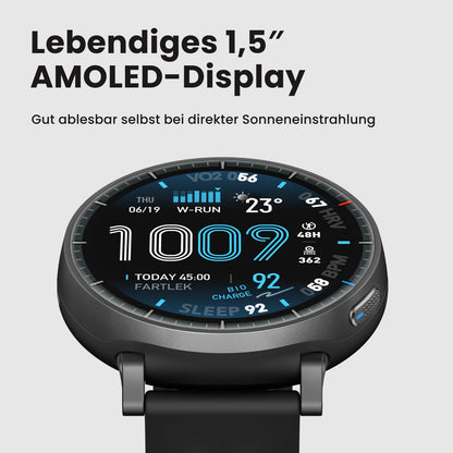 Amazfit Active Max 48mm Smartwatch AMOLED, GPS, NFC, Schwarz