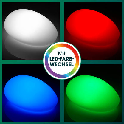 EASYmaxx LED Solarleuchte Stein 2er-Set mit Farbwechsel, IP67
