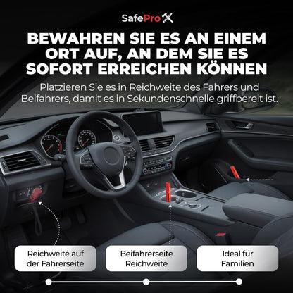 SafePro X Notfallhammer mit Gurtschneider und Glasbrecher, 2er-Pack