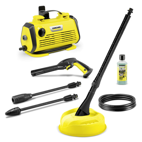 Kärcher Hochdruckreiniger K 3 Horizontal Plus Home mit Home Kit, Hochdruckpistole und Flächenreiniger