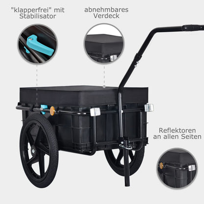 Tiggo Lastenanhänger & Handwagen 2-in-1, 70 Liter Transportbox