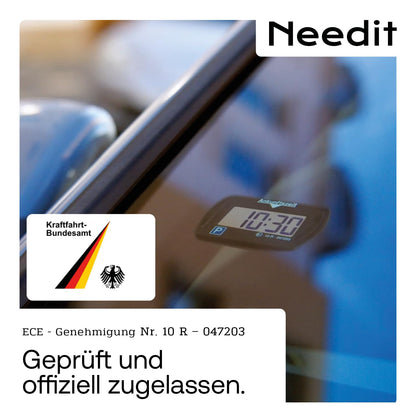 Needit Park Mini I Elektronische Parkscheibe (2er-Pack) – KBA-Zulassung