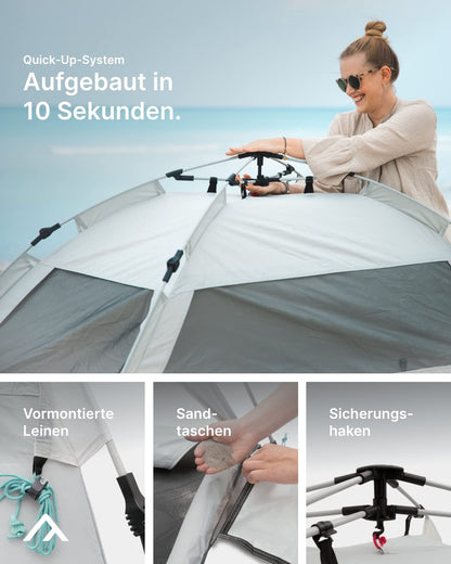 qeedo Quick Palm Strandmuschel für 2 Personen mit UV-Schutz 80+