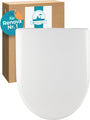 Calmwaters® WC Sitz Keramag Renova 1 Absenkautomatik – Weiss