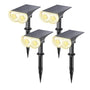 Linkind StarRay LED Solar Gartenstrahler 800 lm warmweiss, 4 Stück, mit Solarpanel und Erdspiess