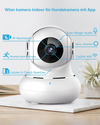 litokam Little elf Überwachungskamera Babyphone - 2K WLAN 2 Stück