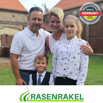 RISISANI Rasenrakel 80x30 cm aus V2A-Edelstahl, ohne Stiel