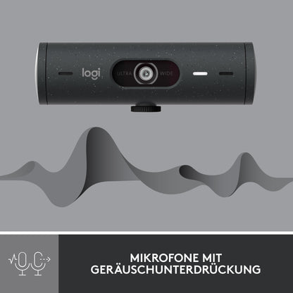 Logitech Brio 500 Full-HD Webcam mit Auto-Lichtkorrektur – Graphit