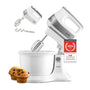 TZS First Austria Handmixer FA-5257-3, 2-in-1 Standmixer, 500 W mit Kunststoffschüssel und Edelstahl-Knethaken