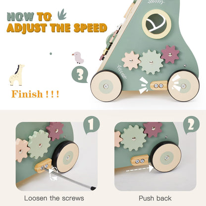 Labebe Lauflernwagen Holz 8in1 – Baby Aktivitätszentrum