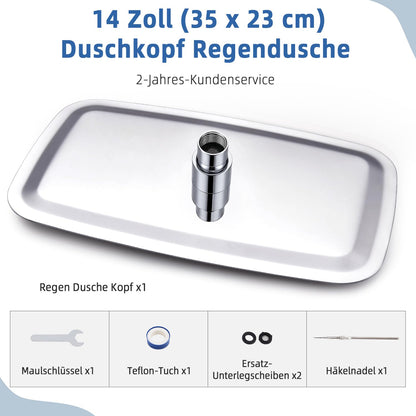 HardiValue Regendusche Duschkopf Edelstahl mit Anti-Kalk-Düsen, Chrom