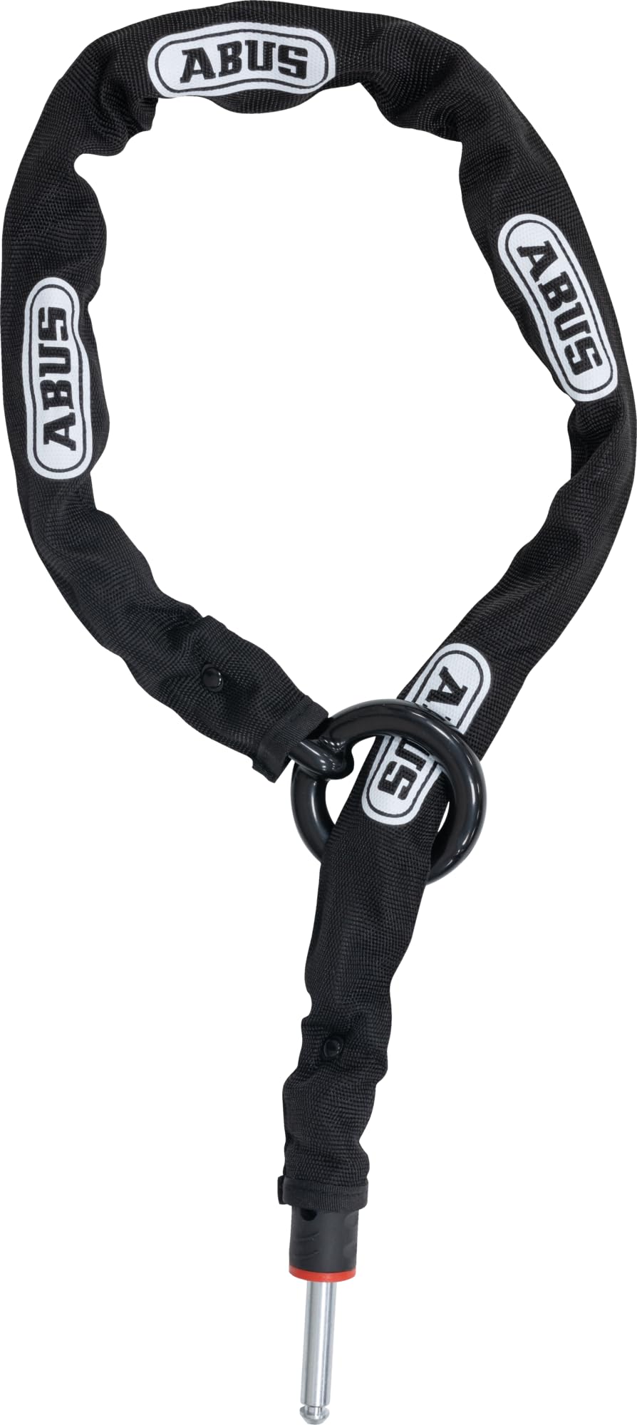 ABUS Adaptor Chain 2.0 6KS Einsteckkette für Rahmenschloss, 130 cm, schwarze kunststoffummantelte Stahlkette