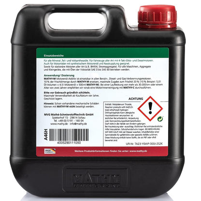 MATHY M Motoröl-Additiv – Verschleissschutz für Motoren 2,5 L