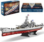 MISINI M6320 USS Missouri Klemmbausteine Schlachtschiff, 2228 Teile aus ABS, Modell der Iowa-Klasse