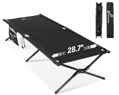 Sportneer Feldbett klappbar, Campingbett 199 x 73 cm bis 150 kg, X-Gestell aus Edelstahl