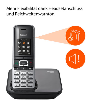 Gigaset S850 schnurloses Telefon ohne Anrufbeantworter - Platin-Schwarz