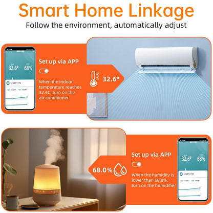Tuya Smart Raumthermometer Hygrometer Sensor kabellos – 6er Set
