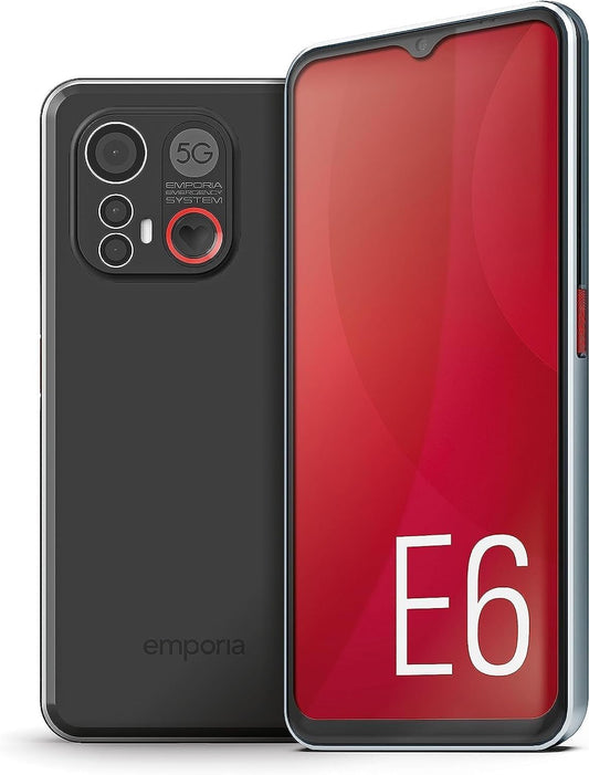 emporia SMART.6 Senioren Smartphone mit Notruftaste - Schwarz