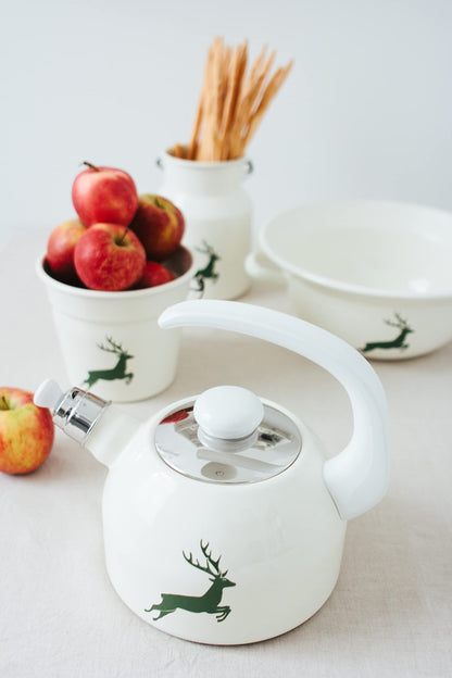Riess Flötenkessel Plus 0543-072 Emaille – Hirsch Grün, 2L