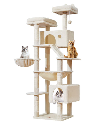 Taoqimiao Kratzbaum MS026LM 180 cm für grosse Katzen, beige