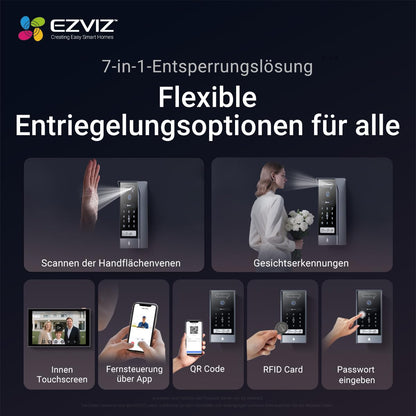 EZVIZ HP7 Pro 4K Türsprechanlage mit 8" Touchscreen - 2-Draht Bus