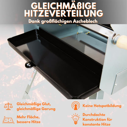 ACTIVA Mutzbratengrill 10840, Mangal-Grill mit Motor und 4 Spiessen